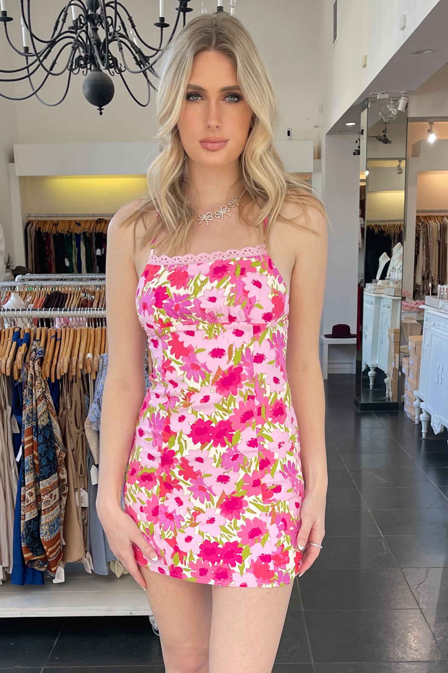 Kiss Me In Nashville Dress-Pink