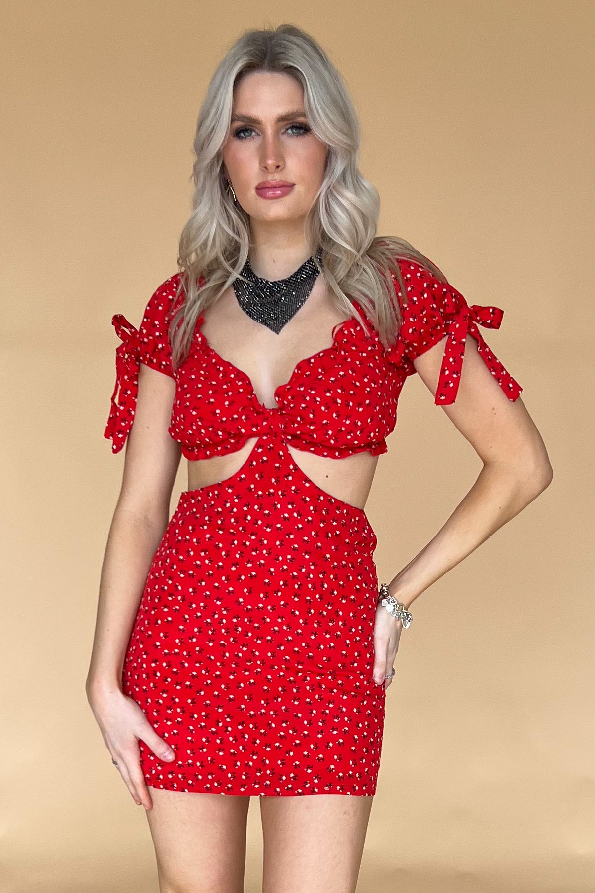 Angelina Dress-Red