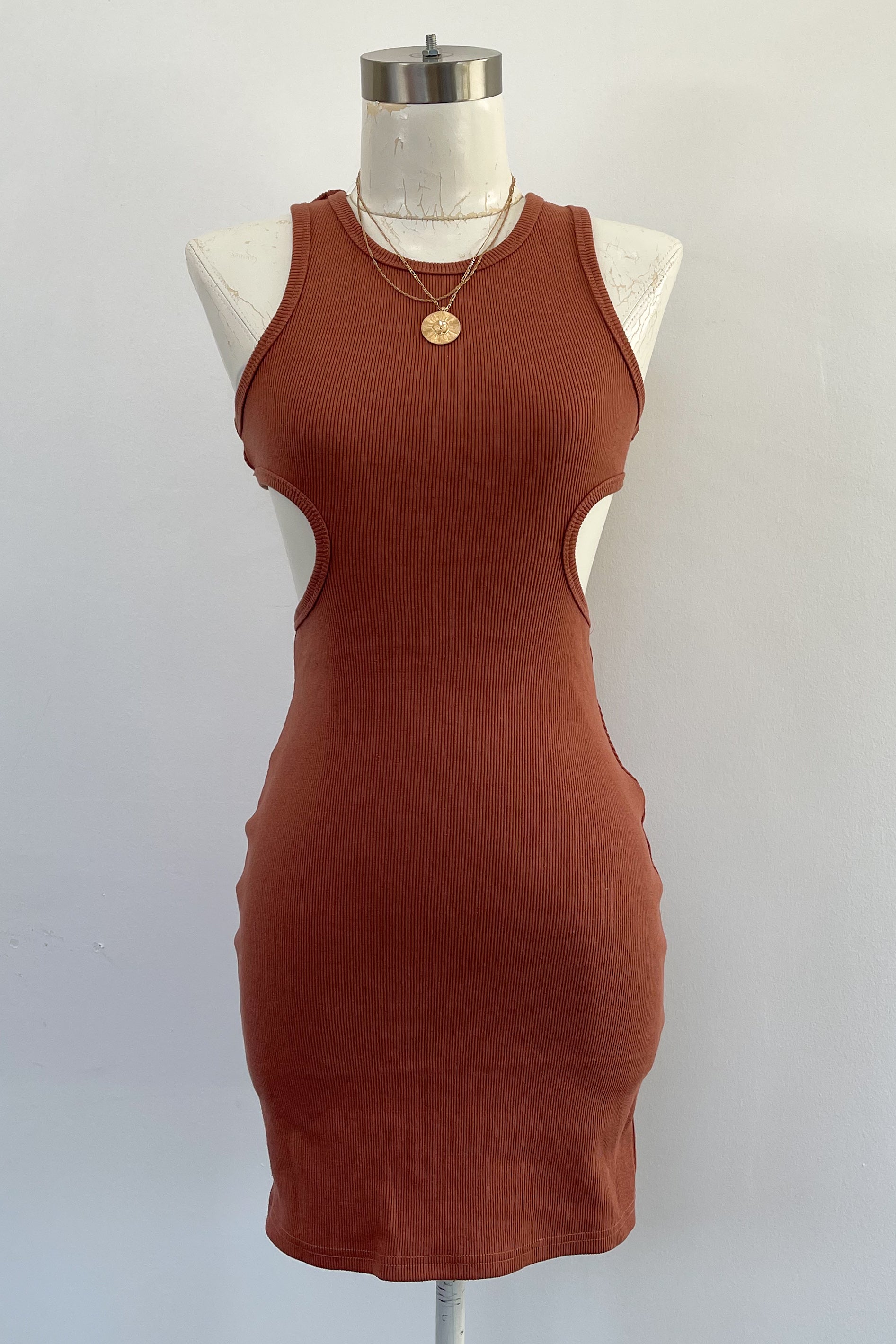 Show You Off Dress-Clay