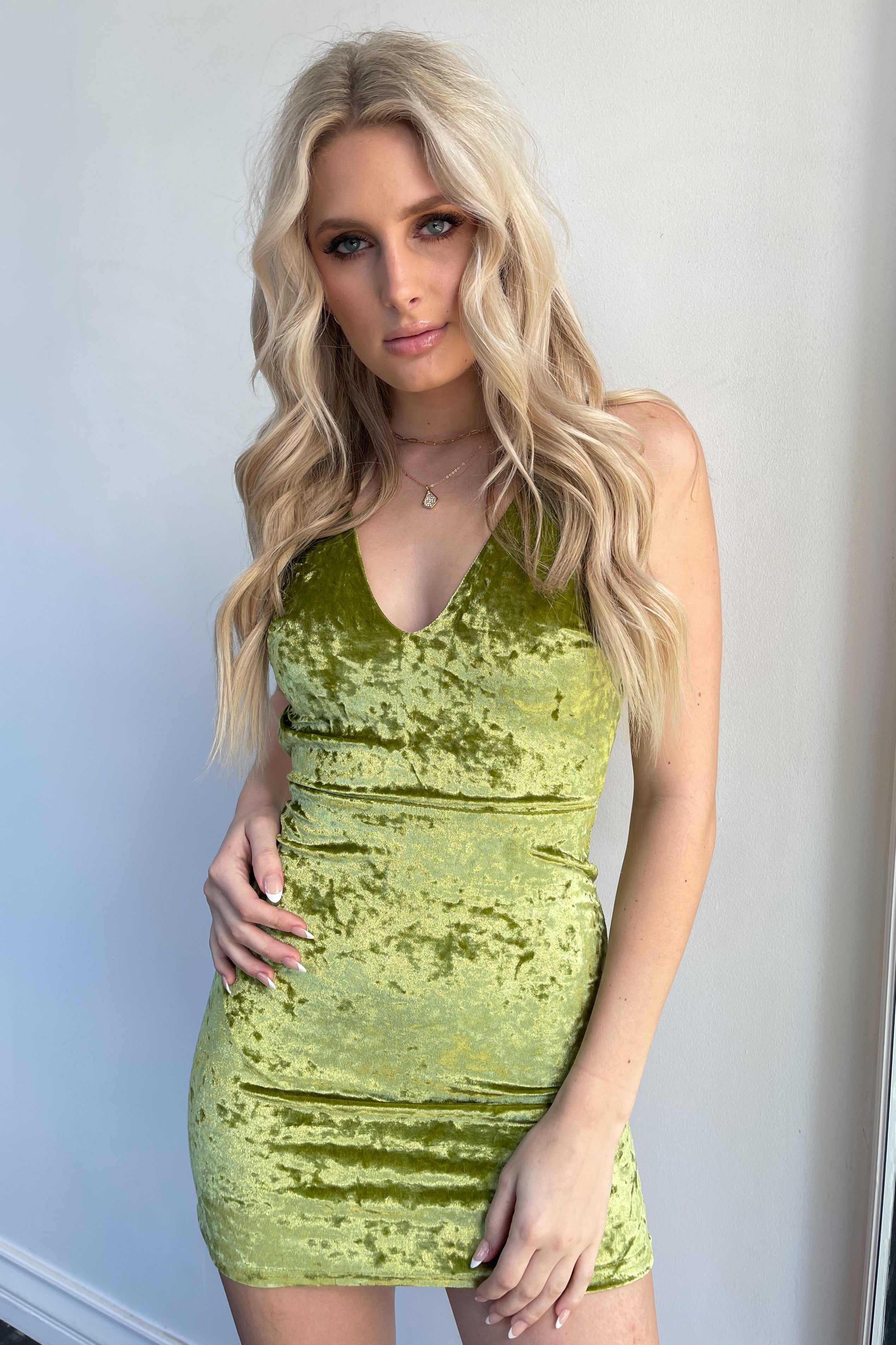 Dusk Till Dawn Dress-Lime