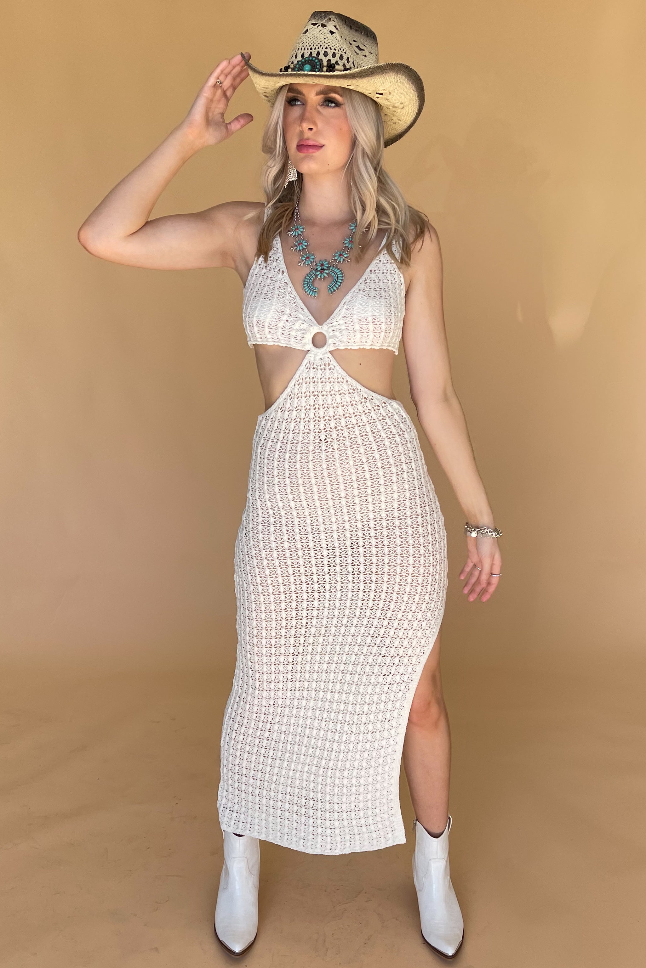 Soak Up The Sun Maxi Dress-Off White