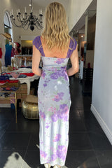 French Garden Maxi Dress-Lt Blue