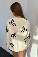 Je Taime Bow Sweater-Off White