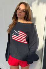 American Beauty Sweater-Navy