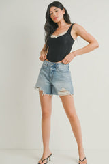 Let's Ride Denim Shorts-Light