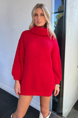 Warm Heart Dress-Red