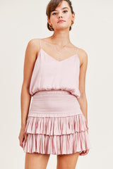 Jolene Ruffle Skirt-Blush