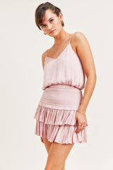 Jolene Ruffle Skirt-Blush