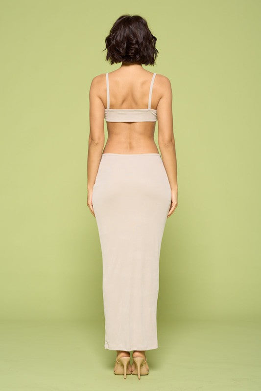 Another Day In Paradise Maxi Dress-Sand