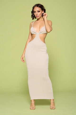 Shimmer Dress-Sand