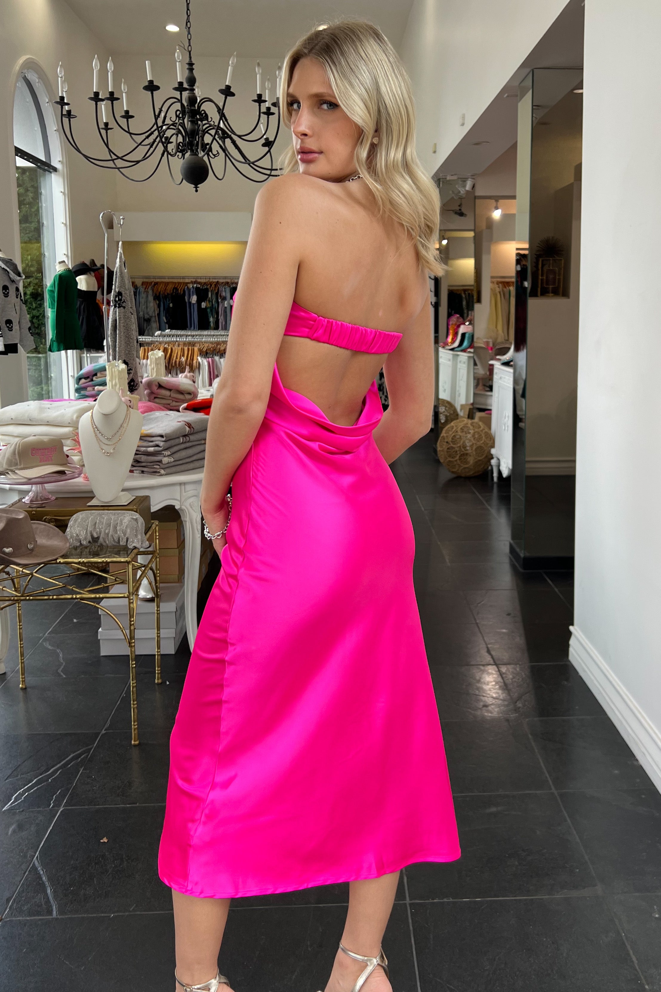 I'm On Fire For You Dress-Barbie Pink