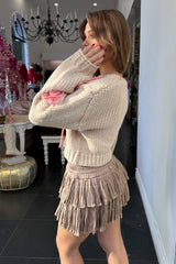 Juniper Bow Sweater-Sand