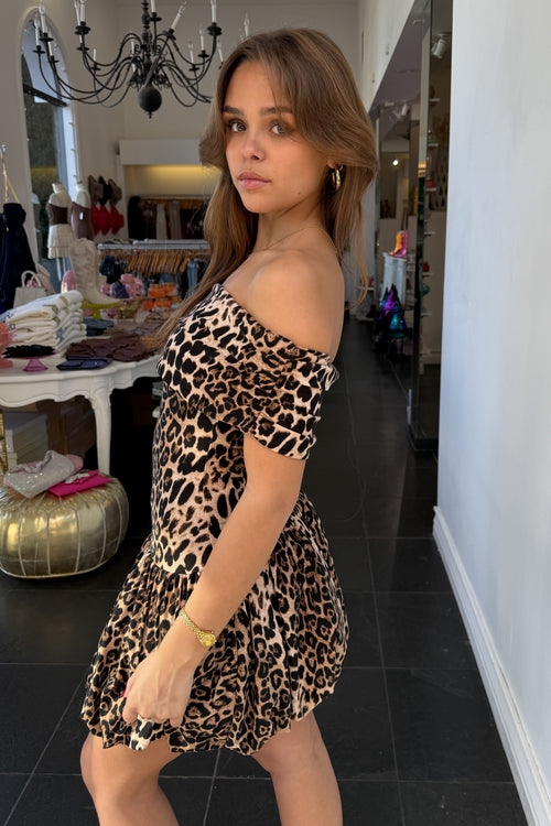 Wild In The Night Dress-Leopard