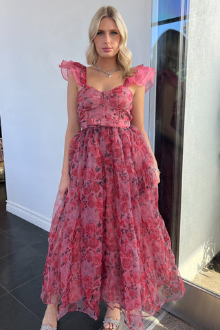 Nights in Paradise Dress-Pink