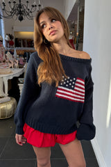 American Beauty Sweater-Navy