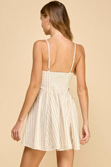 Love In Oklahoma Dress-Cream/Taupe