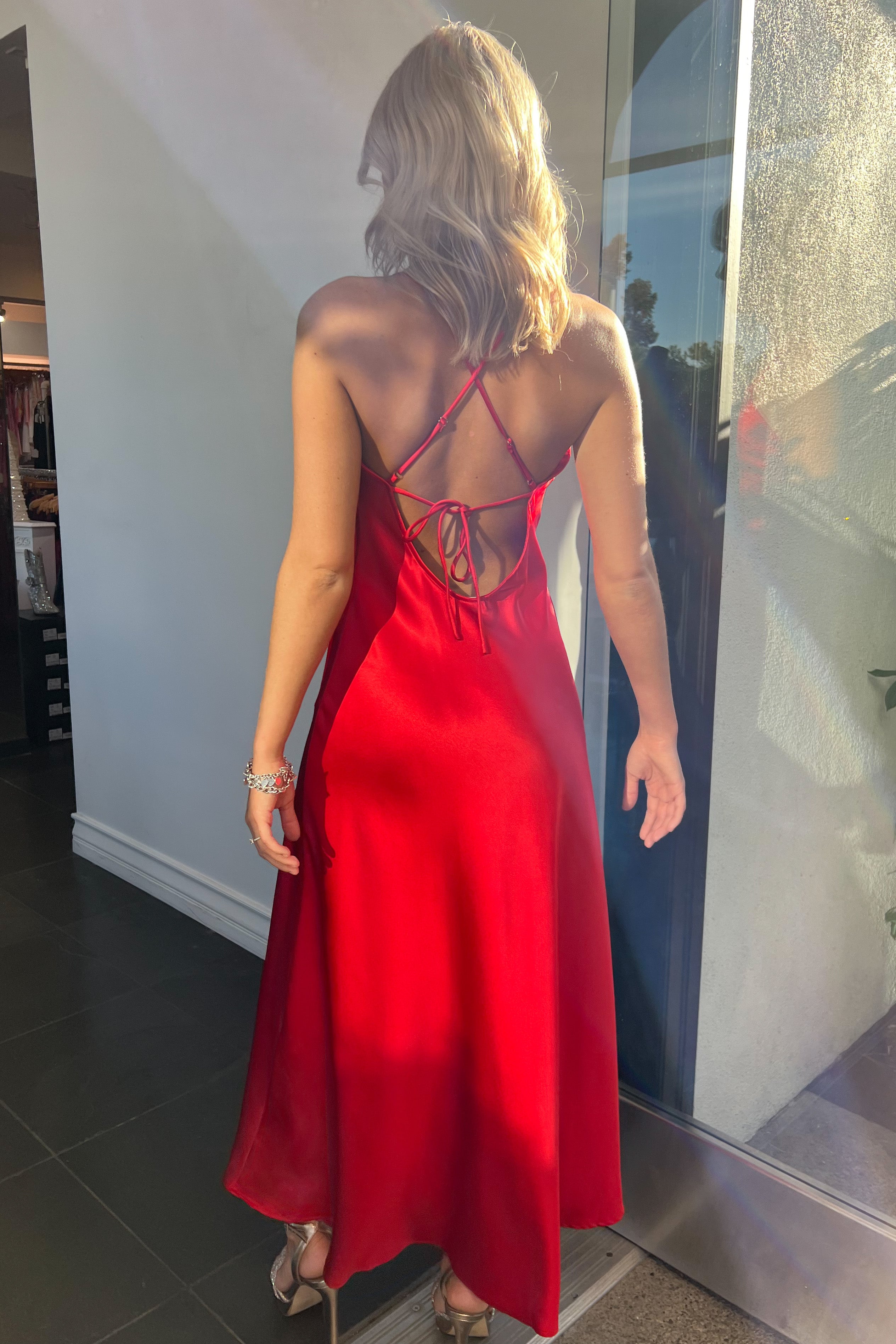 Paros Maxi Dress-Red