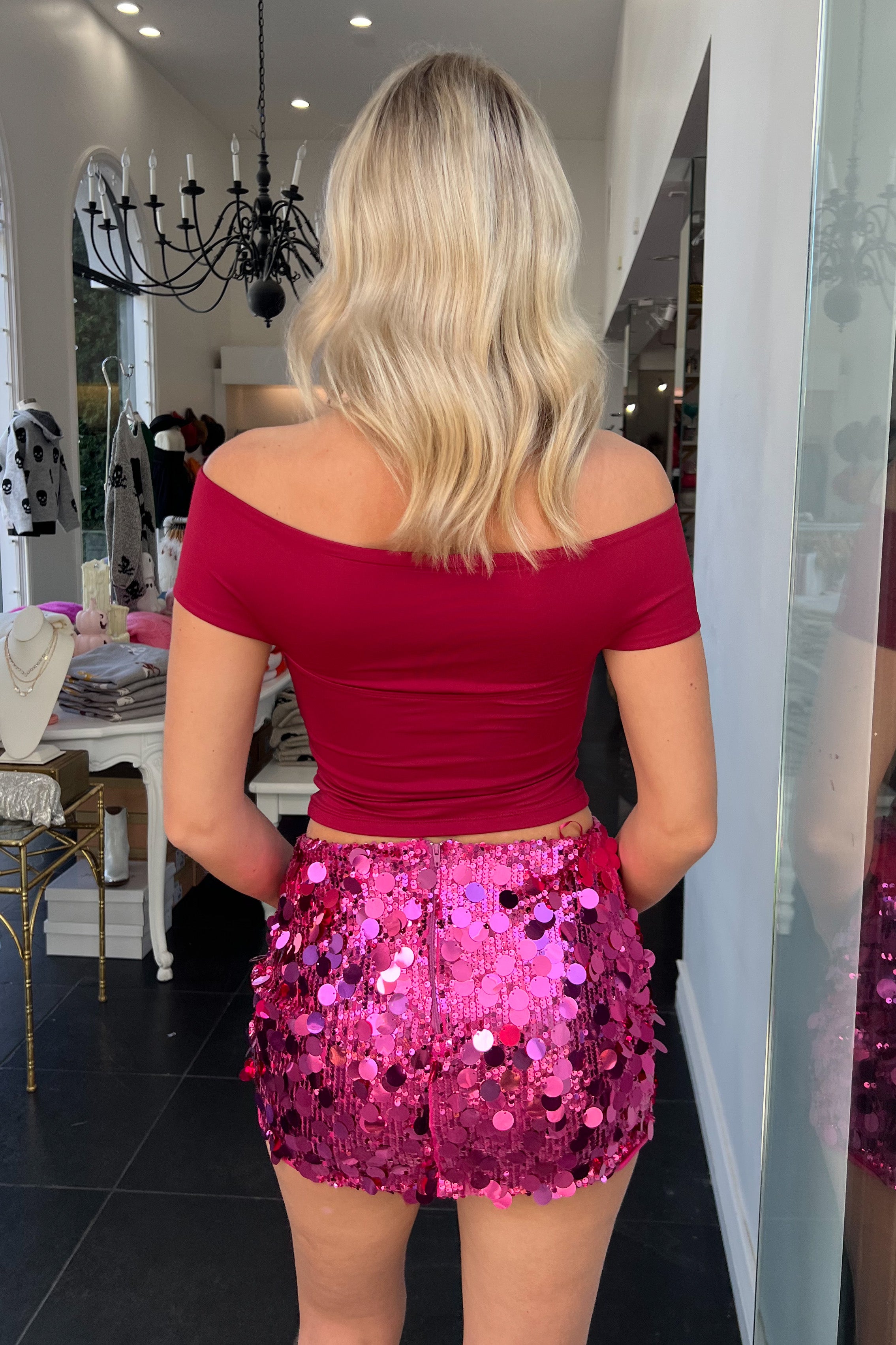 Life's A Party Skirt-Magenta