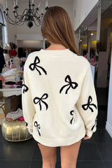 Je Taime Bow Sweater-Off White