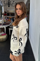 Je Taime Bow Sweater-Off White