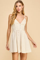 Love In Oklahoma Dress-Cream/Taupe