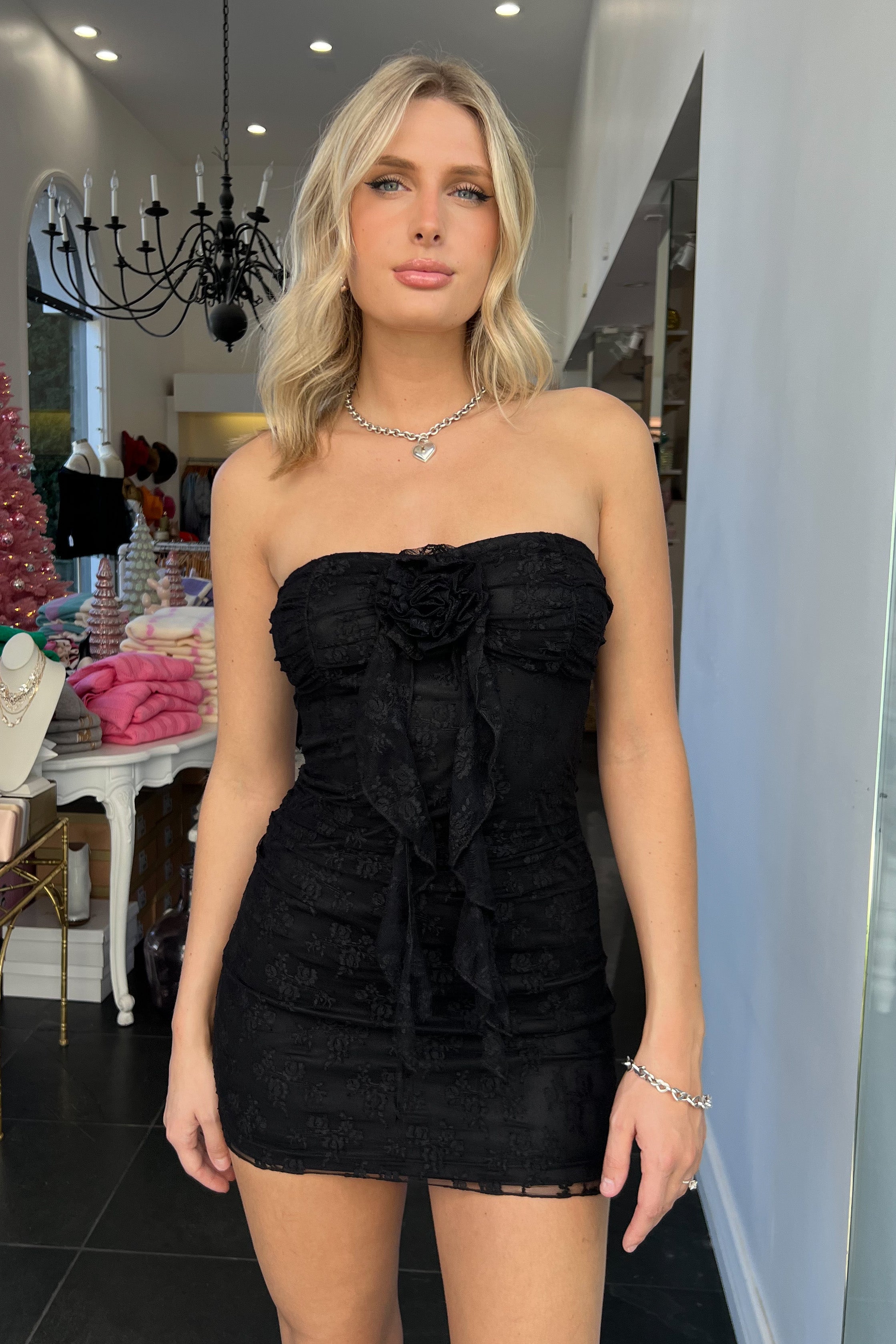 Kiss From A Rose Dress-Black