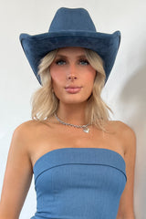 Heartland Cowgirl Hat-Denim Blue