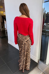 Wild Holidays Maxi Skirt-Leopard