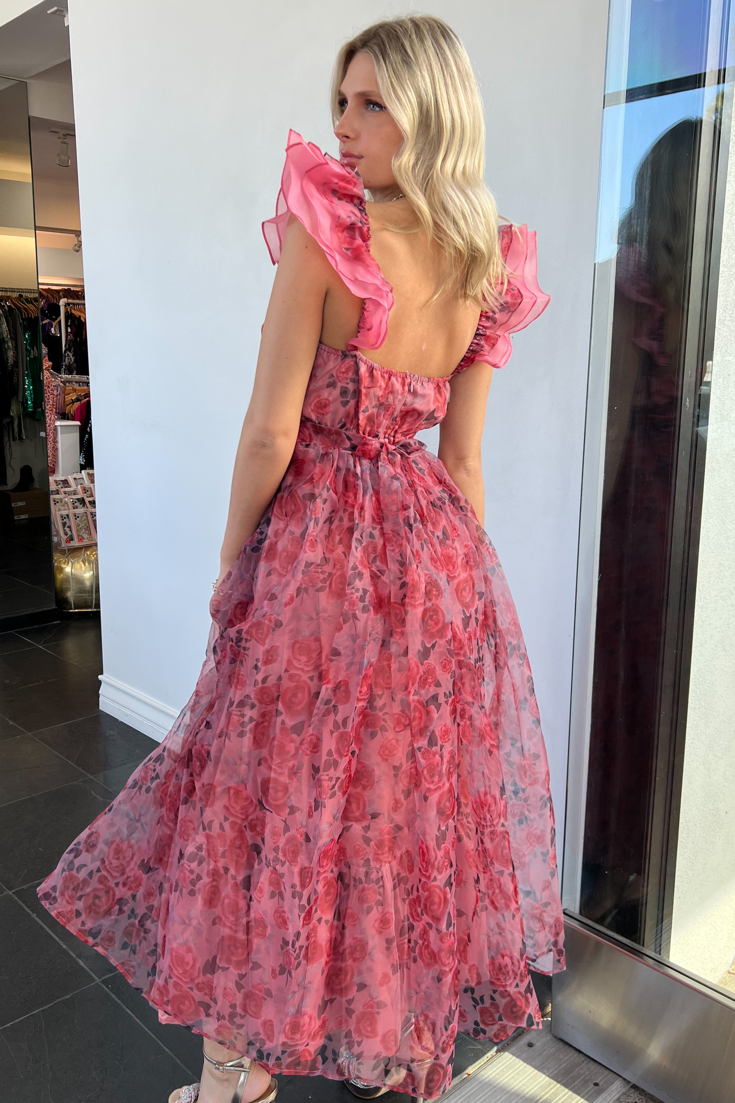 Kennedy Maxi Dress-Dark Pink