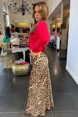 Wild Holidays Maxi Skirt-Leopard