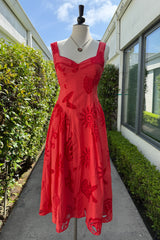 Cape Cod Lobster Bake Maxi Dress-Red