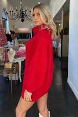 Warm Heart Dress-Red