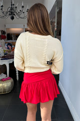 The Cutest Skirt Ever Mini Skirt-Red