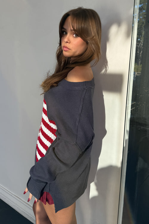 Proud American Sweater-Navy