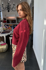 Fall In The City Cardigan Sweater-Wine