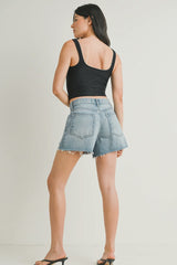 Let's Ride Denim Shorts-Light