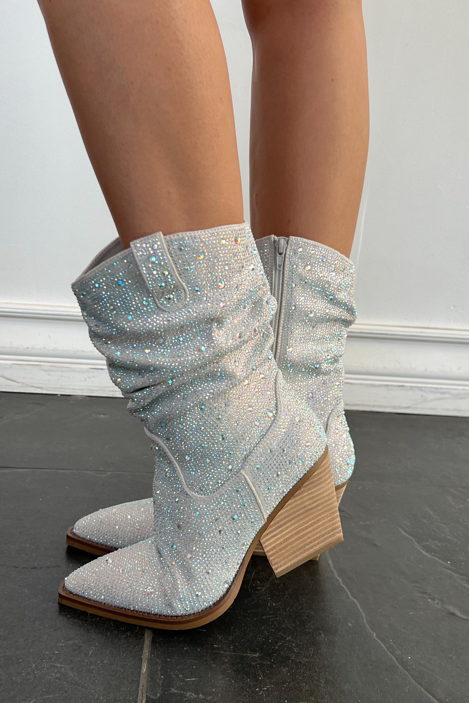 Underwood Slouch Boots-Silver
