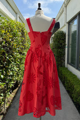 Cape Cod Lobster Bake Maxi Dress-Red