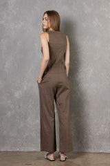 Chic In The City Pant Set-Brown