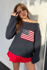 American Beauty Sweater-Navy