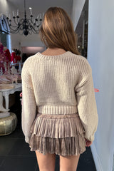 Juniper Bow Sweater-Sand