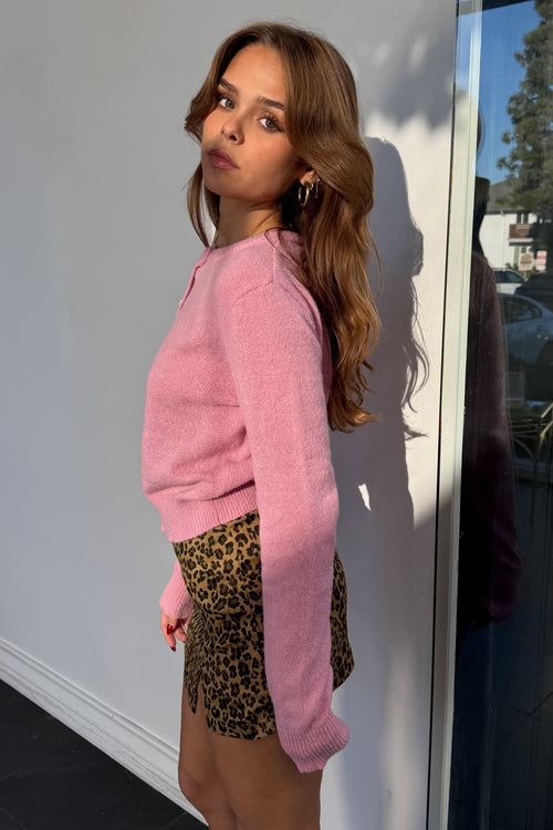 Preppy In Pink Sweater-Dusty Pink