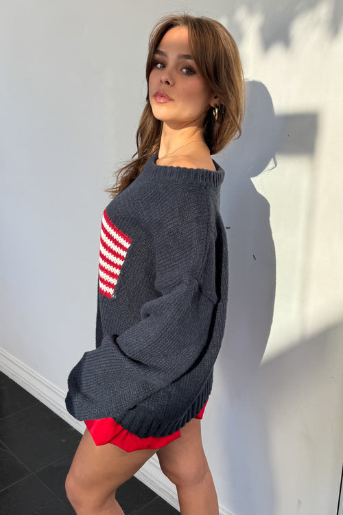 American Beauty Sweater-Navy