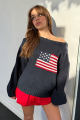 American Beauty Sweater-Navy