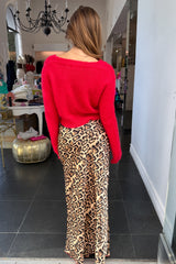 Wild Holidays Maxi Skirt-Leopard