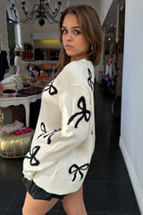 Je Taime Bow Sweater-Off White