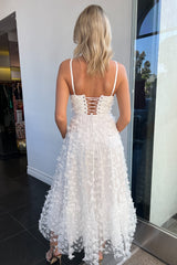 Papillon Dress-White