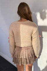 Juniper Bow Sweater-Sand