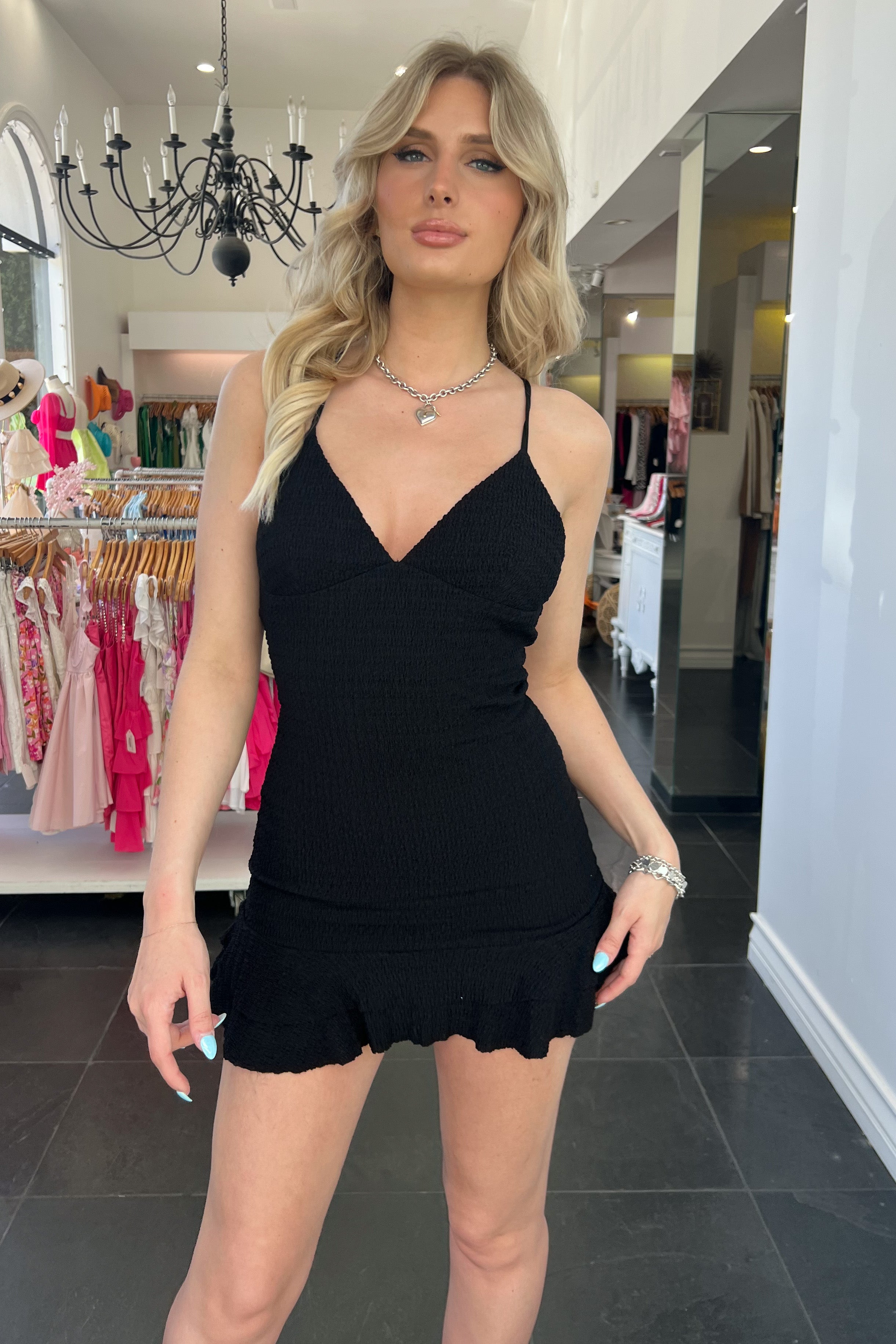 Carolina Shade Dress-Black