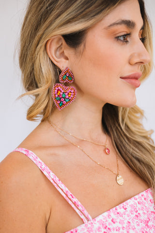 Electric Cowgirl Earrings-Pink